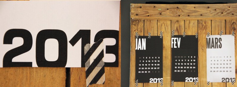 Calendrier collage Regards et Maisons 2013
